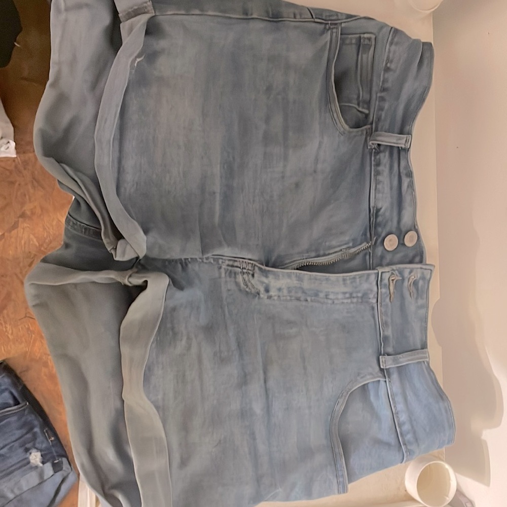Iight blue Jean shorts mid  waisted size 13
